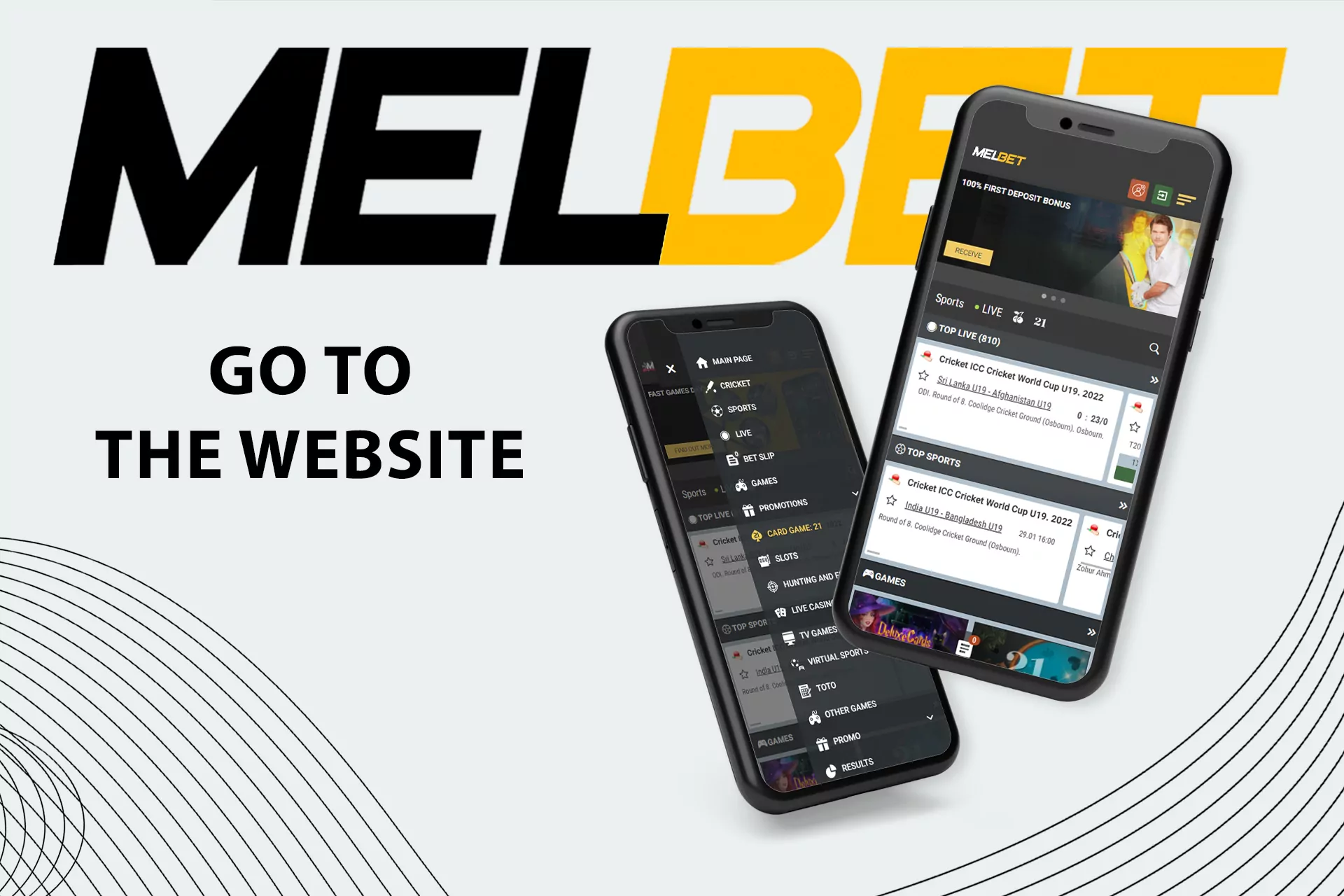 Open the Melbet site in a browser.