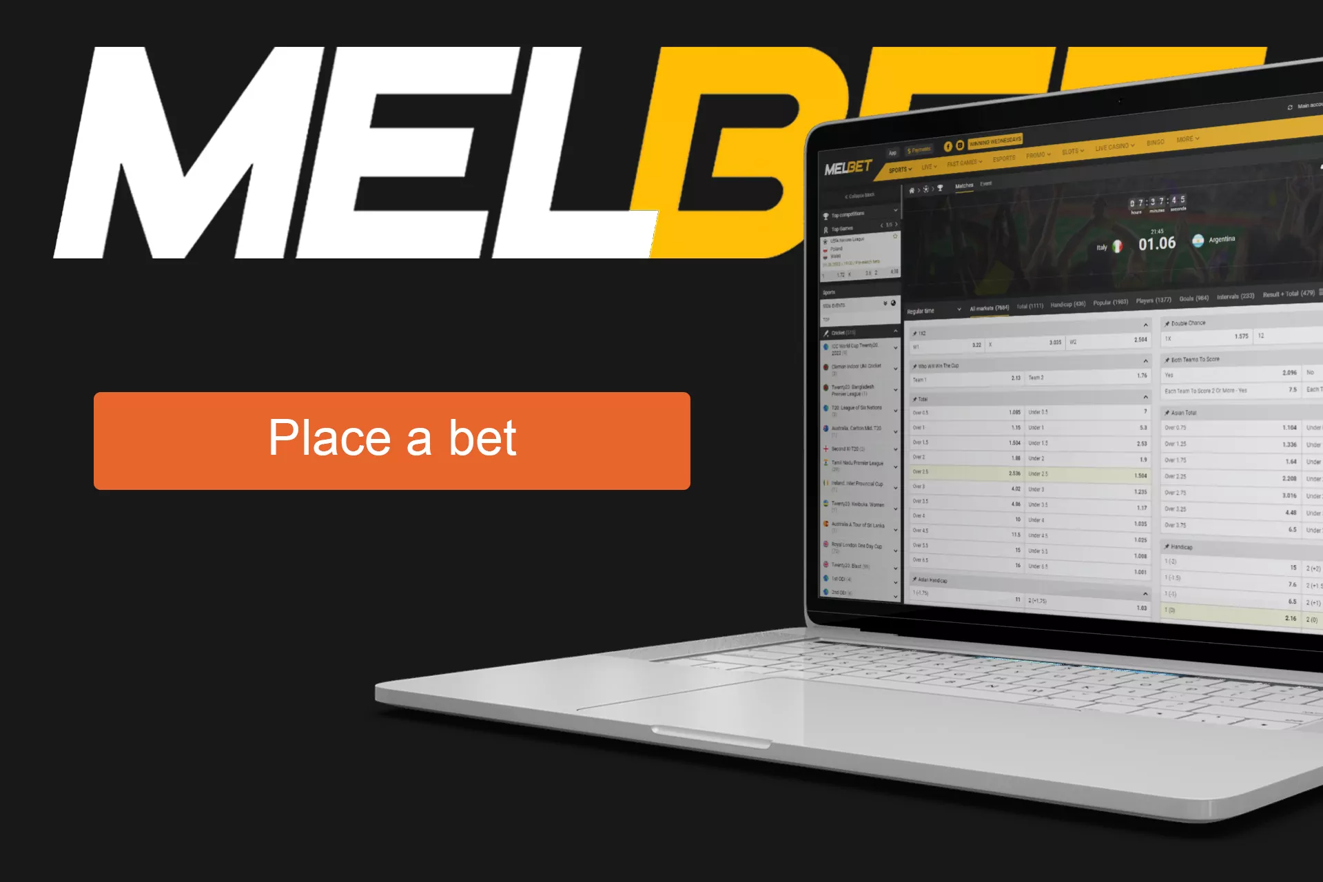 Users can also place a combo bet on an event.