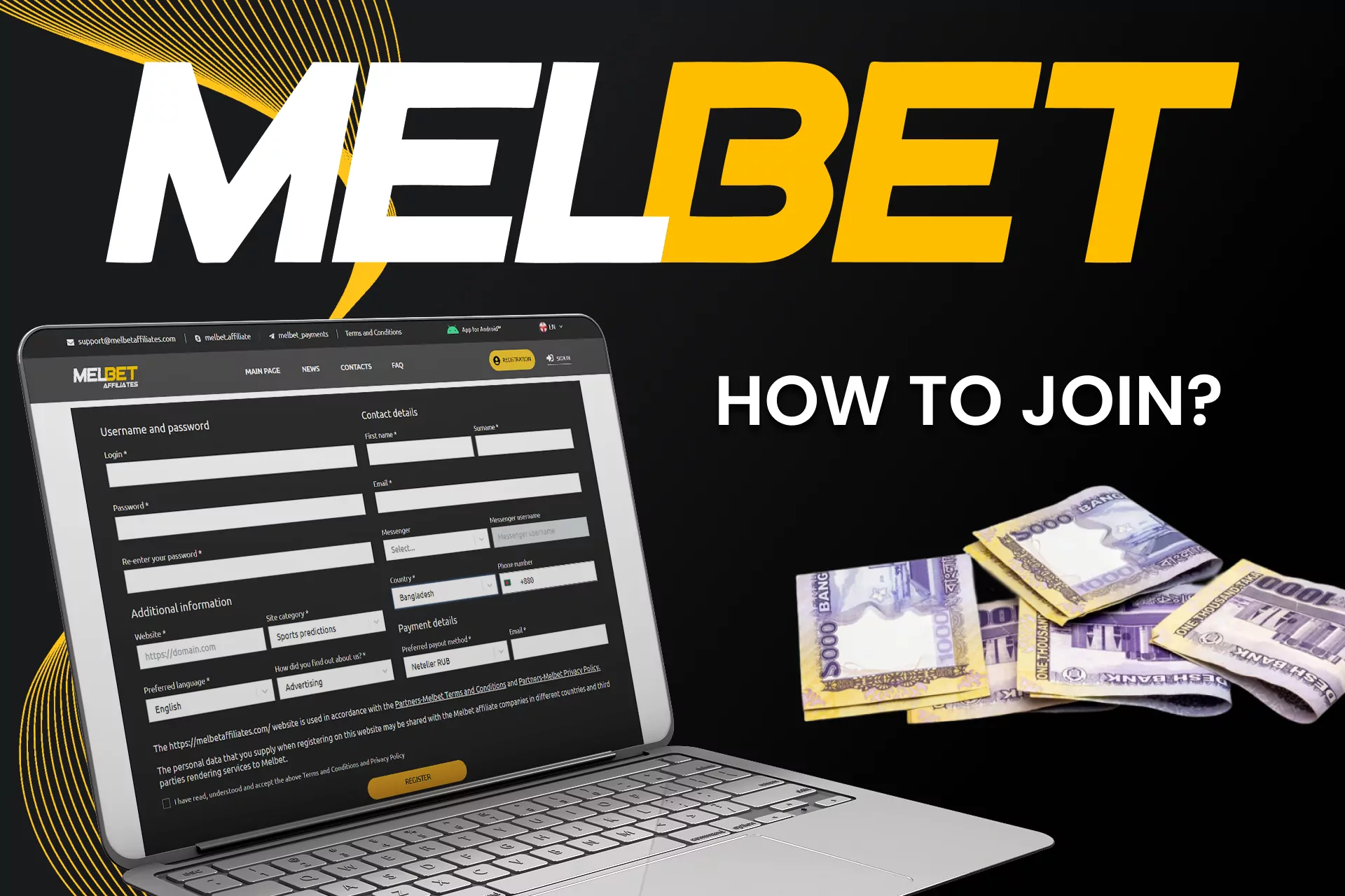 Sign up for a special bonus program from Melbet.
