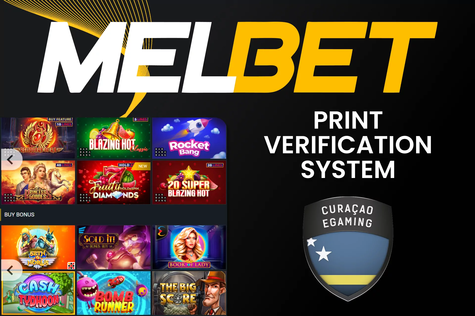 The content on the Melbet website is owned by Curacao.