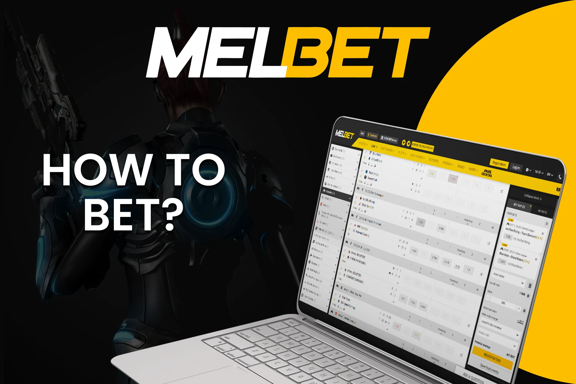 Go to the esports section on Melbet to bet.