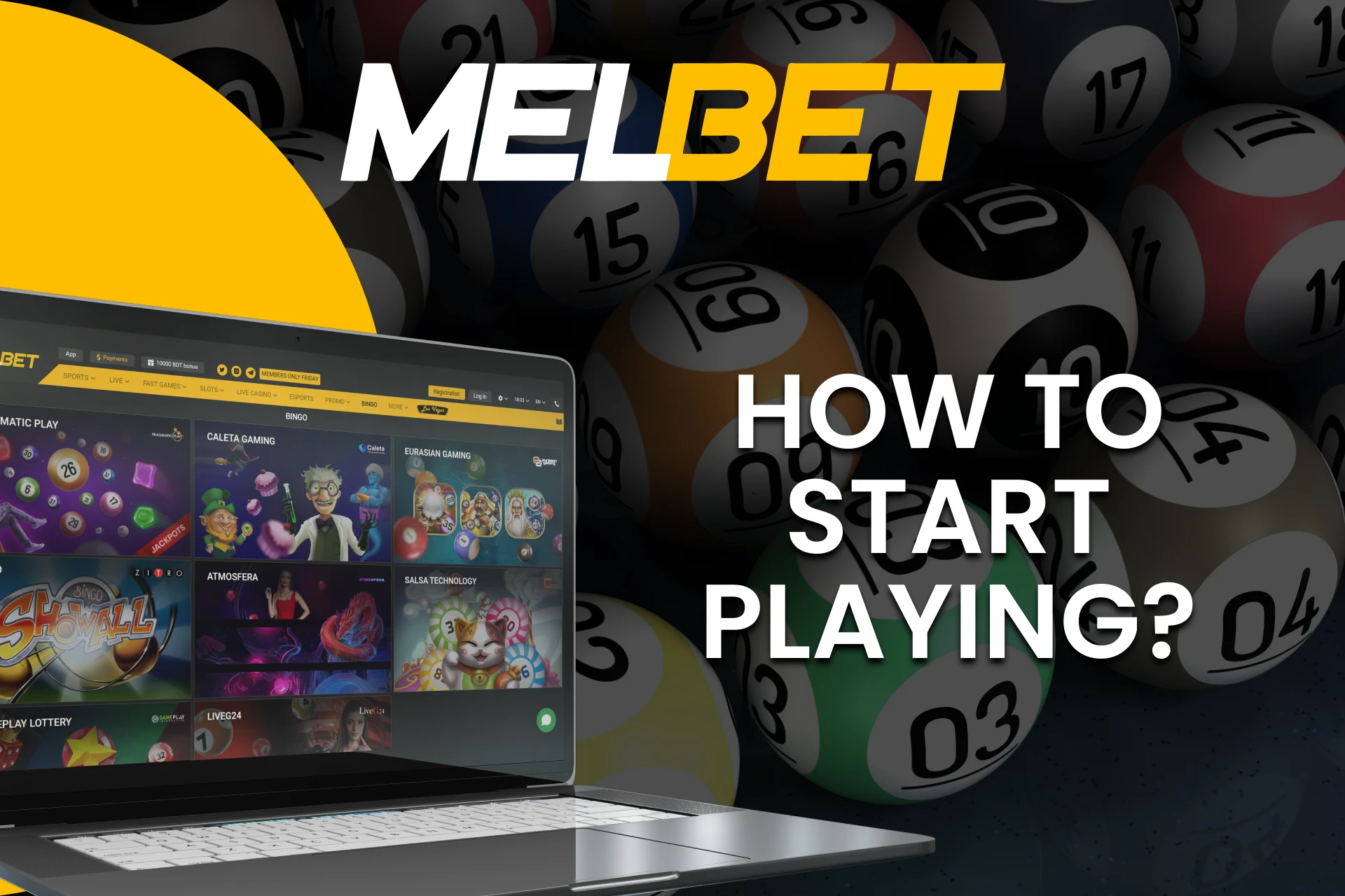 Choose the Bingo section on Melbet.