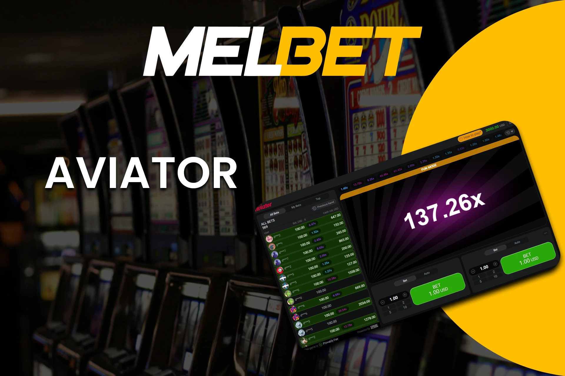 For games on Melbet, choose Aviator.