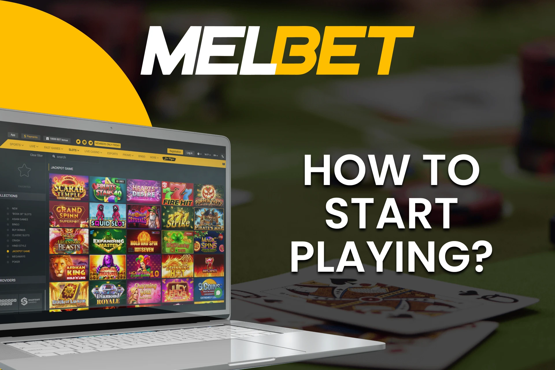 Go to the appropriate Melbet section to play Jackpot.