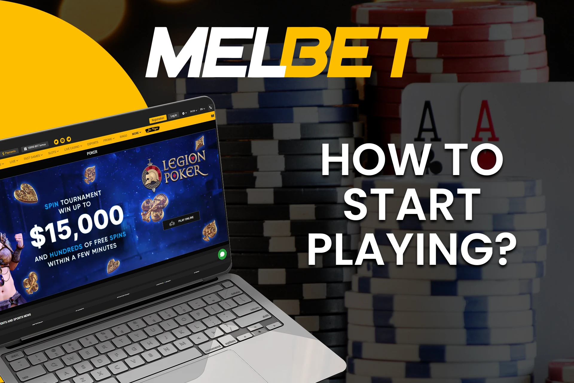 Select the desired section on Melbet to play Poker.