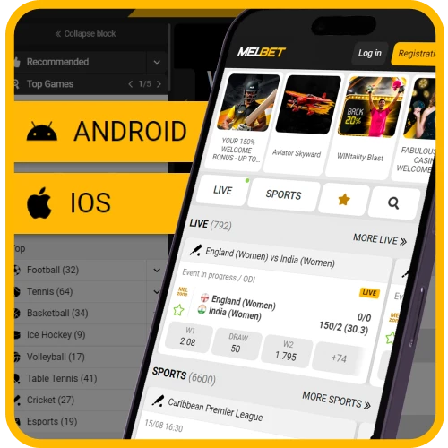 Melbet has an app for iOS and Android users.