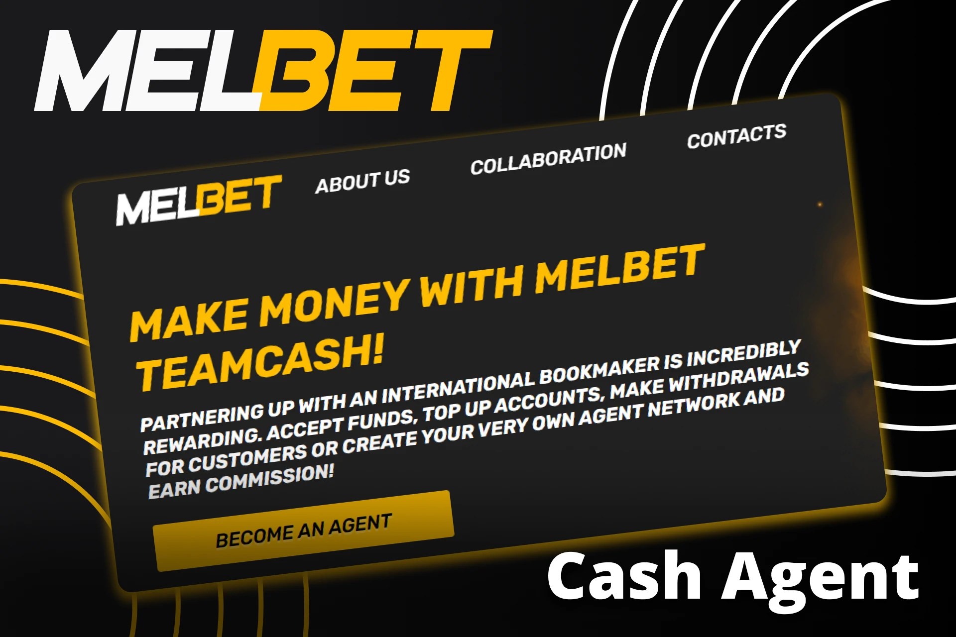 Become a cash agent and help Melbet players with transactions.