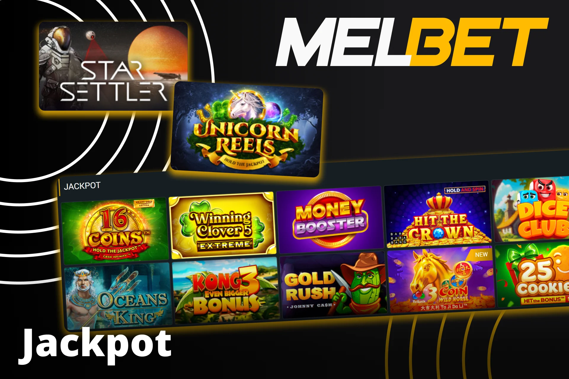 The hugest prizes are available at jackpot games on Melbet.