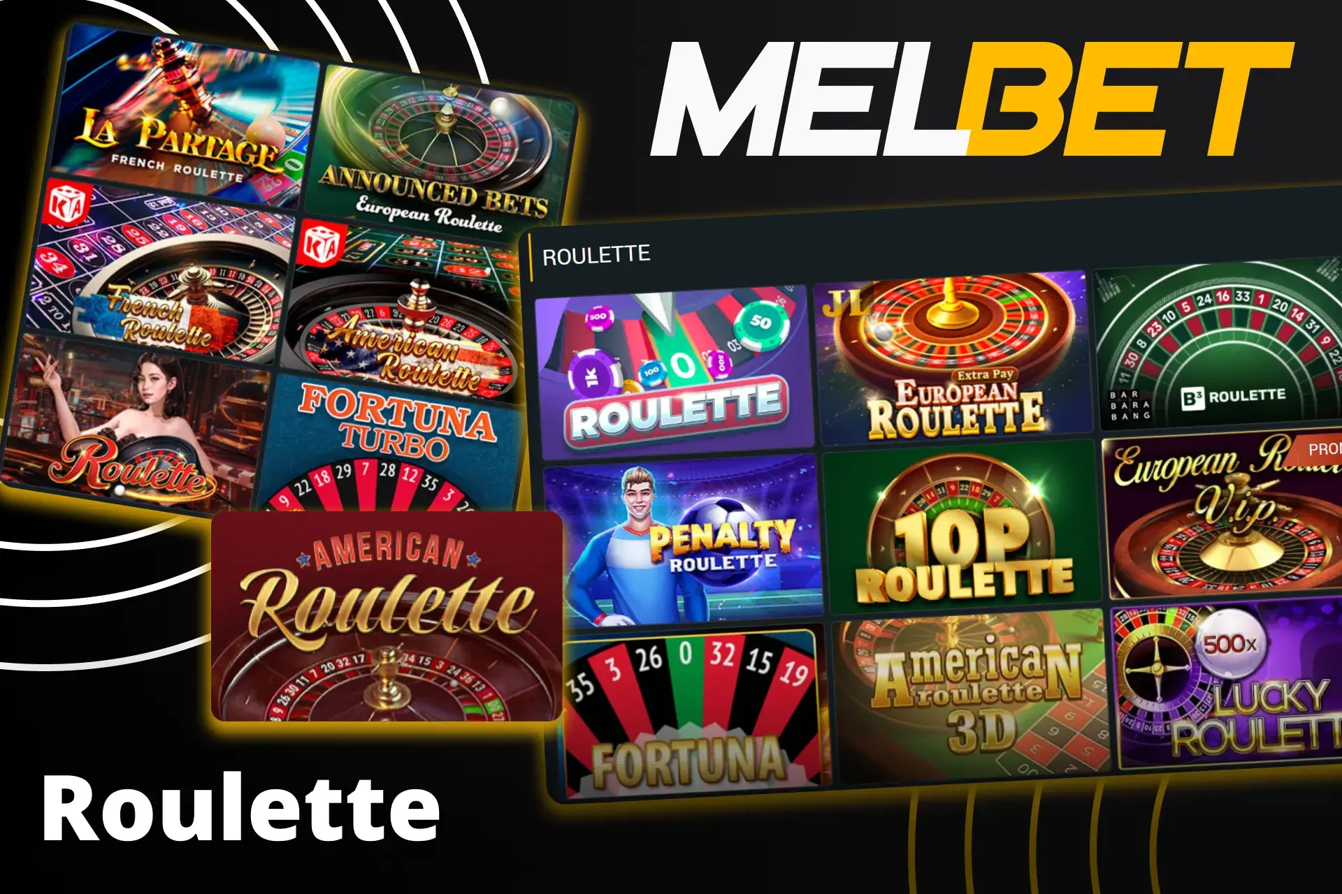Play online roulette games at Melbet.