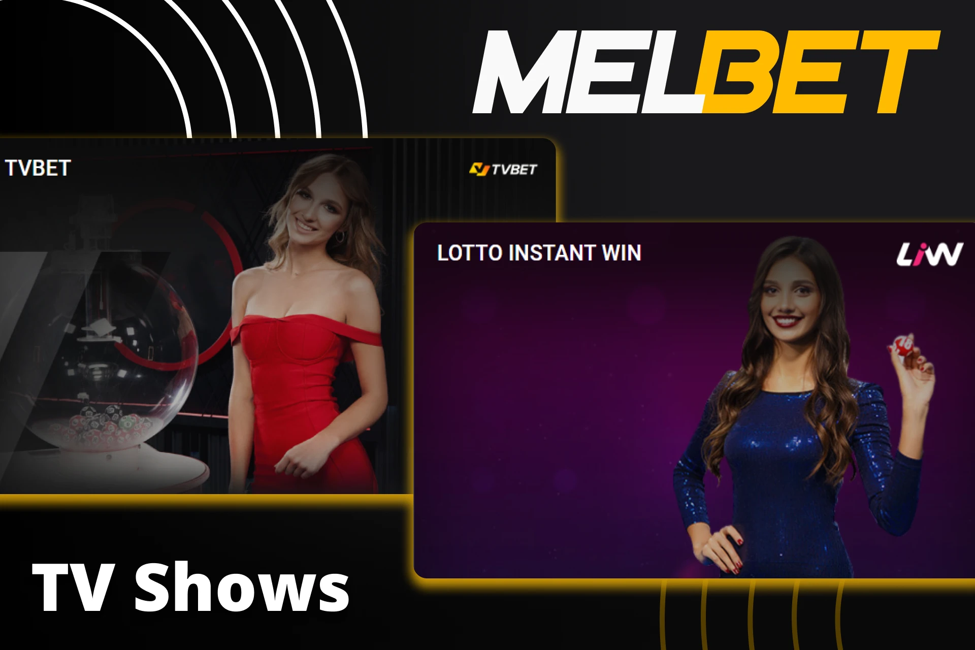 The TV Games section shows live channels with real dealers on Melbet BD.