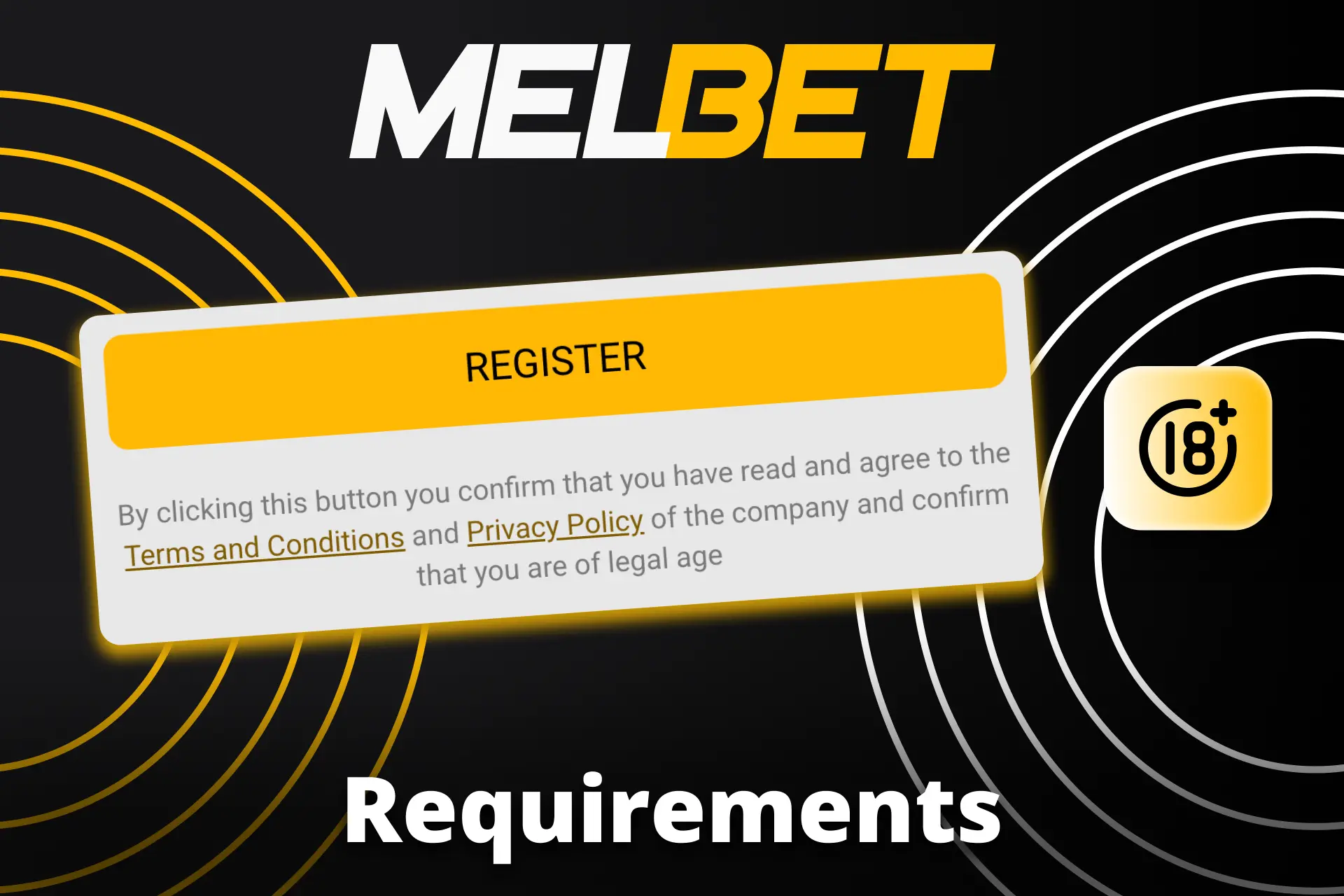 Follow the registration requirements not to be banned after Melbet registration.
