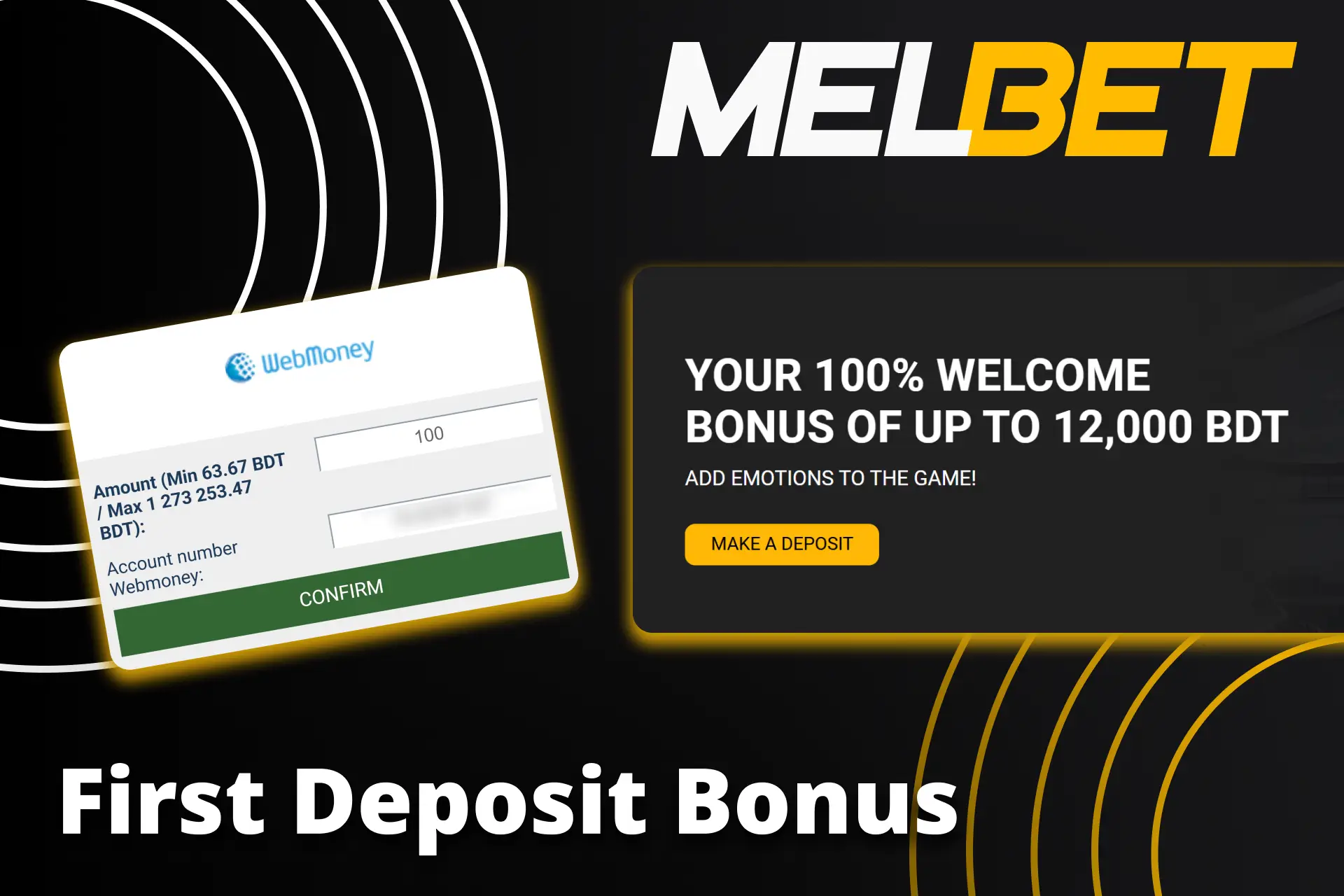 Activate your bonus after first deposit on Melbet.