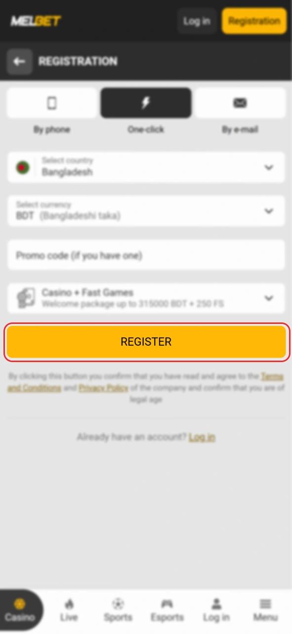 Sign up on official website to access Melbet deposits.