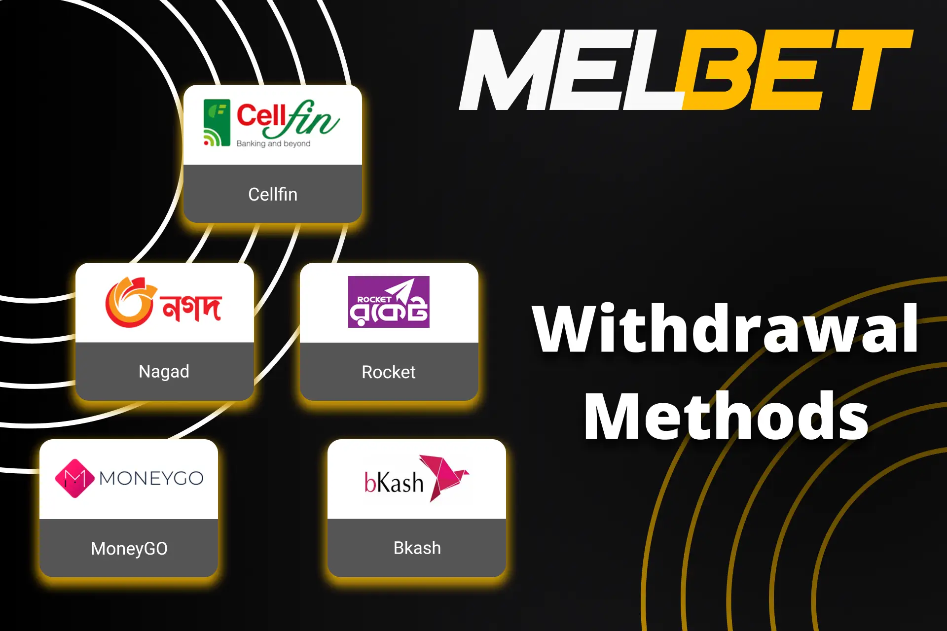 The most popular Melbet withdrawal methods are Nagad, bKash, and others.