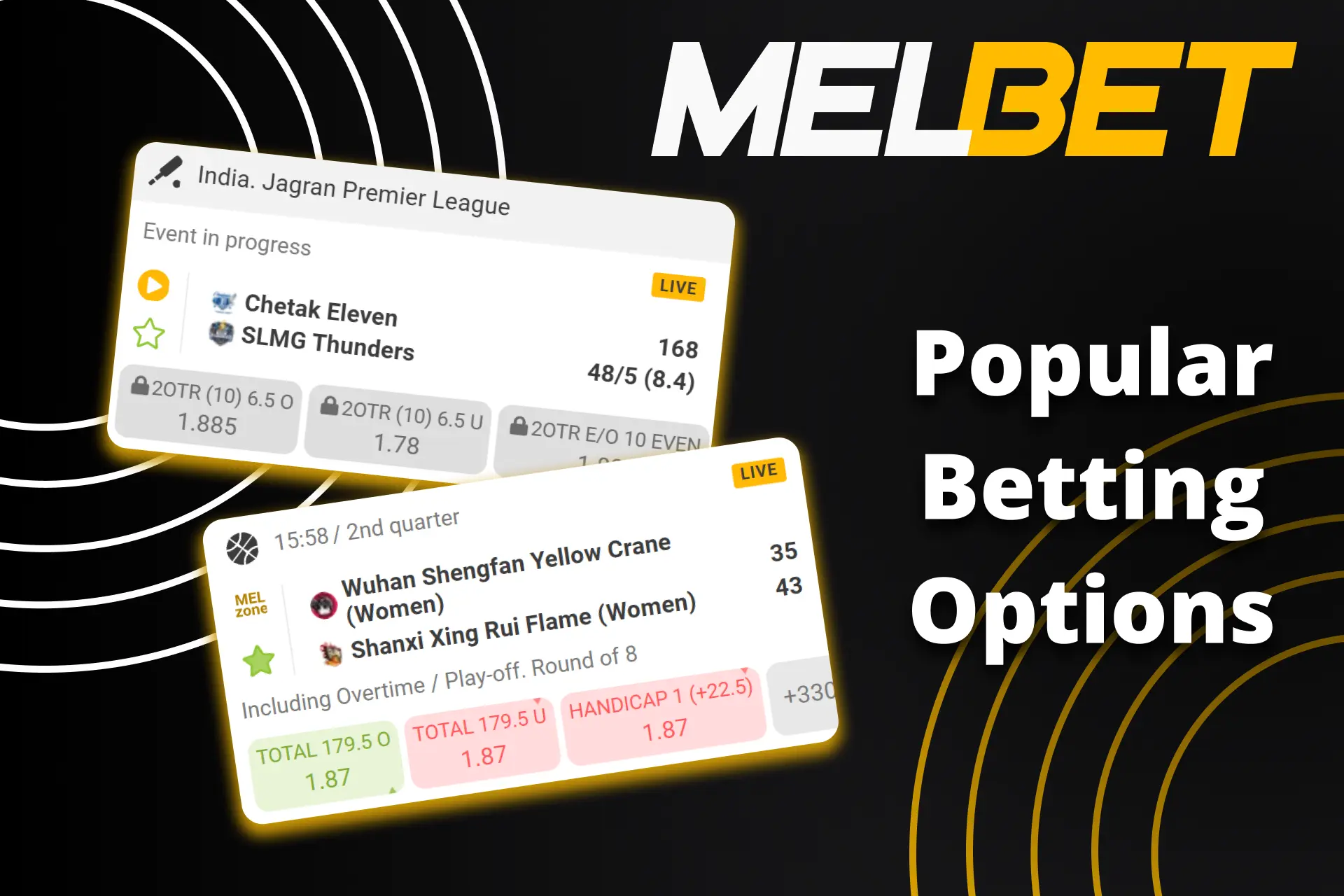 Explore live betting options on the Melbet official sports site.
