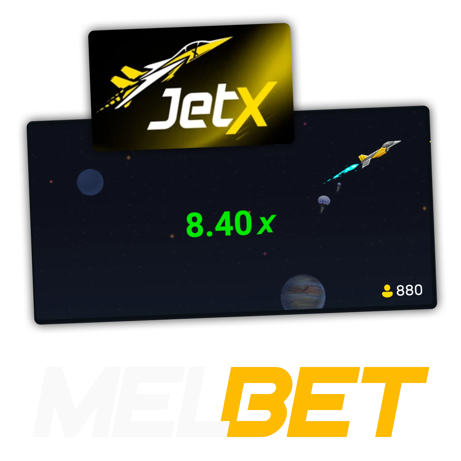 Play JetX at Melbet and cash out before the crash.