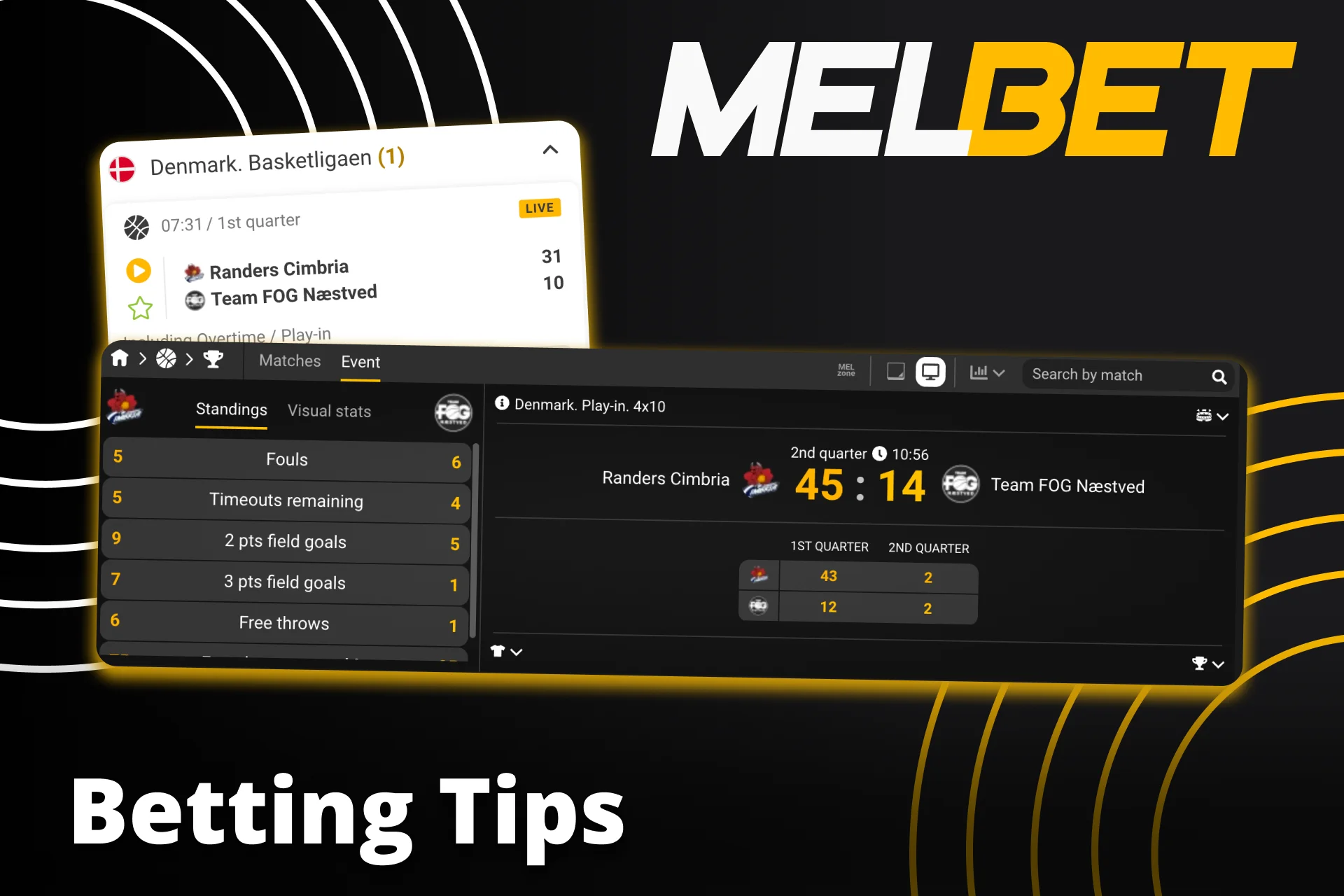 Analyze basketball teams and players at Melbet.