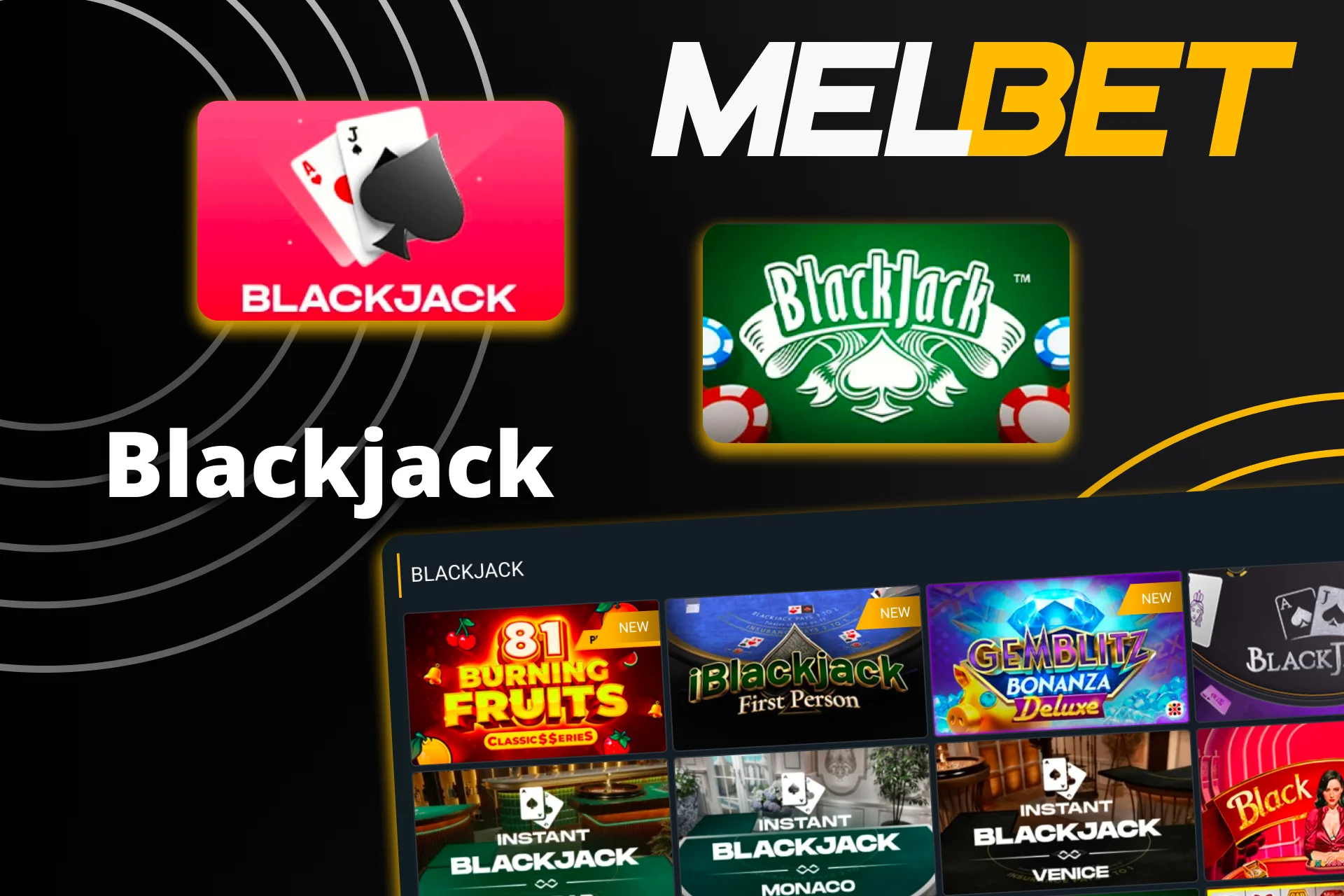 Play classic blackjack and win at Melbet.