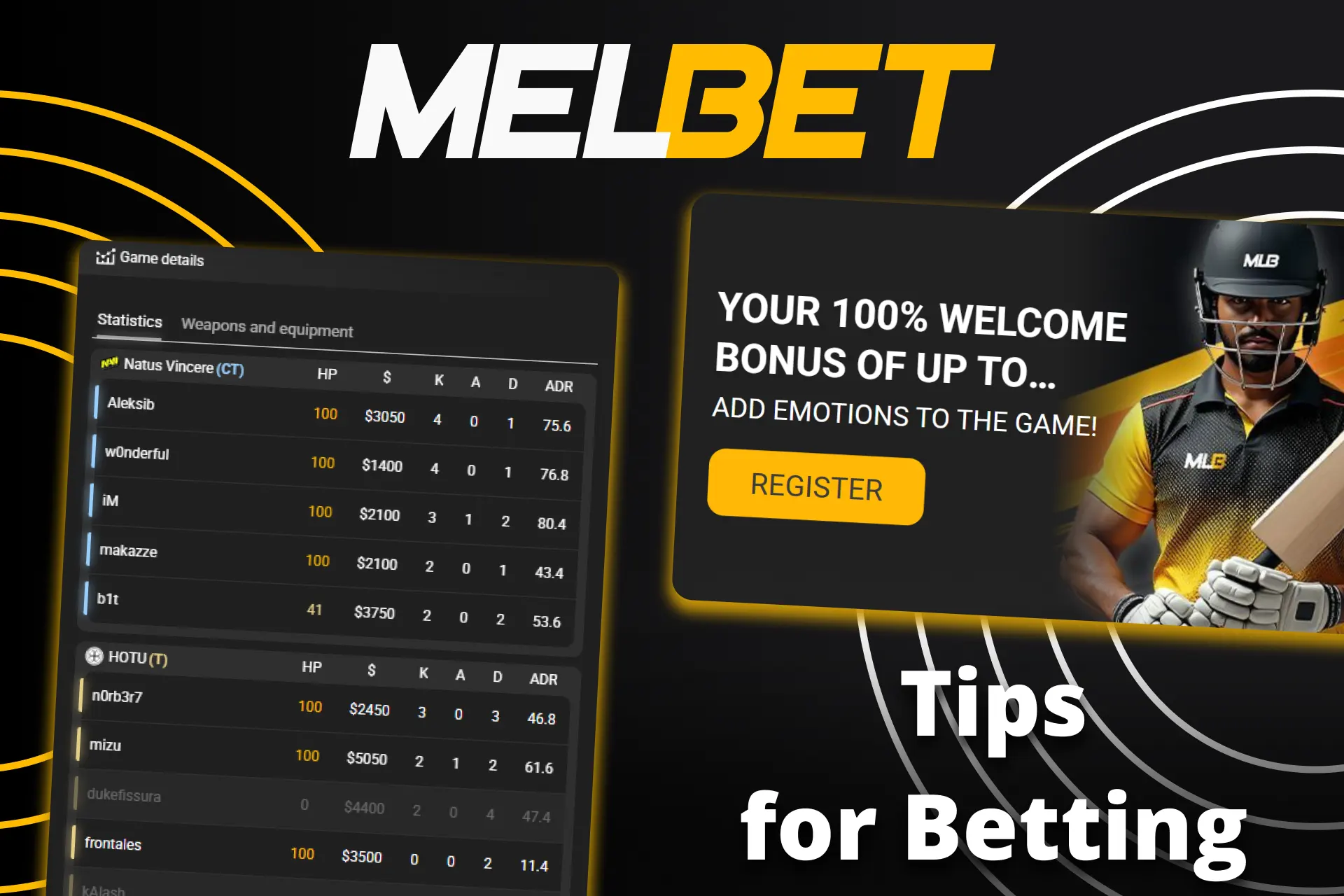 Improve your Counter Strike results with official Melbet betting tips.