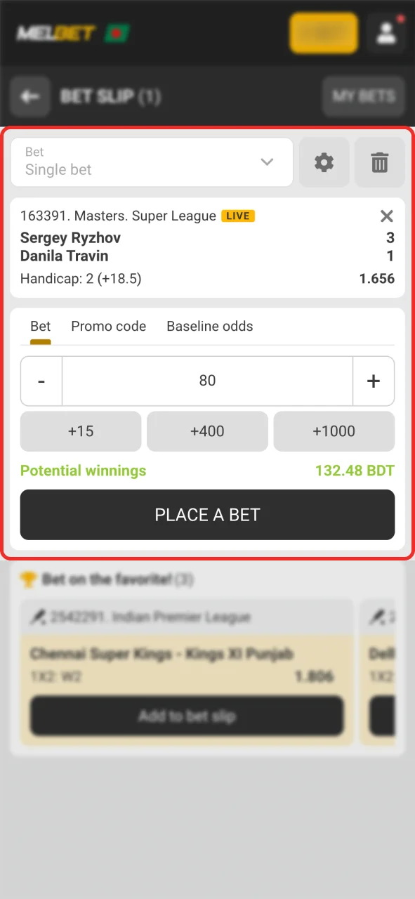 Browse table tennis markets and bet at Melbet.