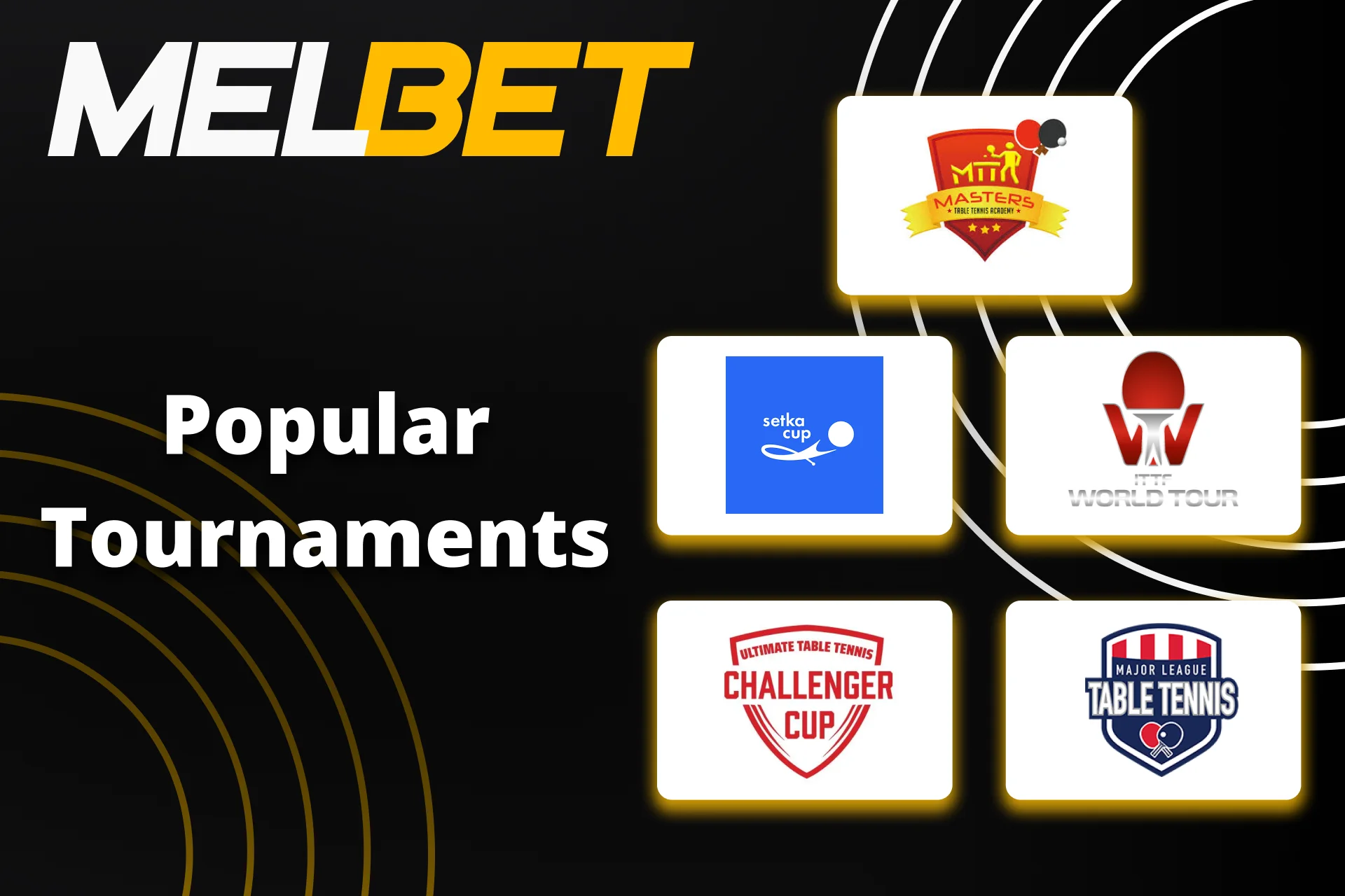 Choose the best table tennis events at Melbet.
