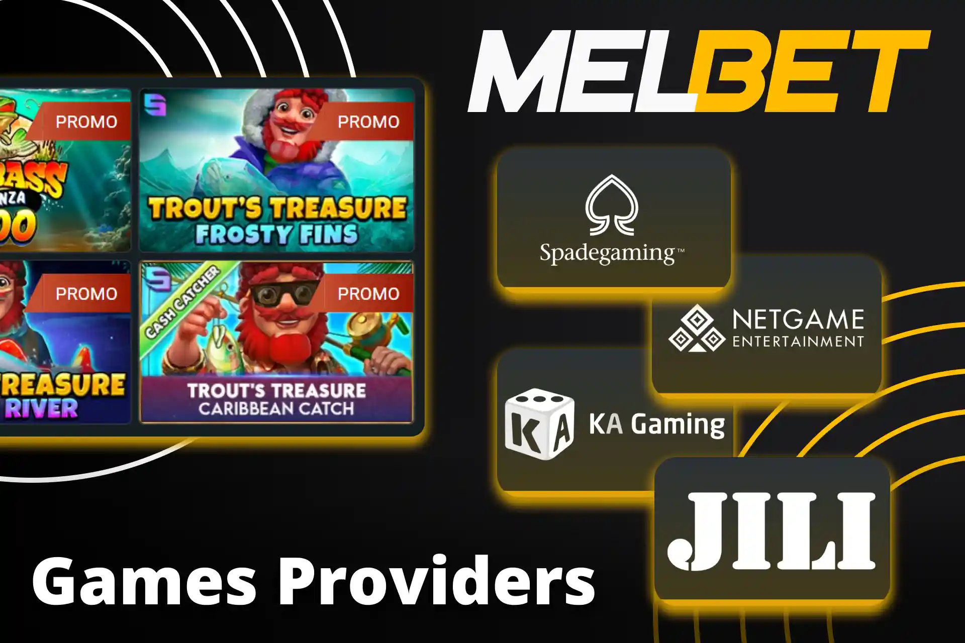 Choose the best game providers at Melbet.