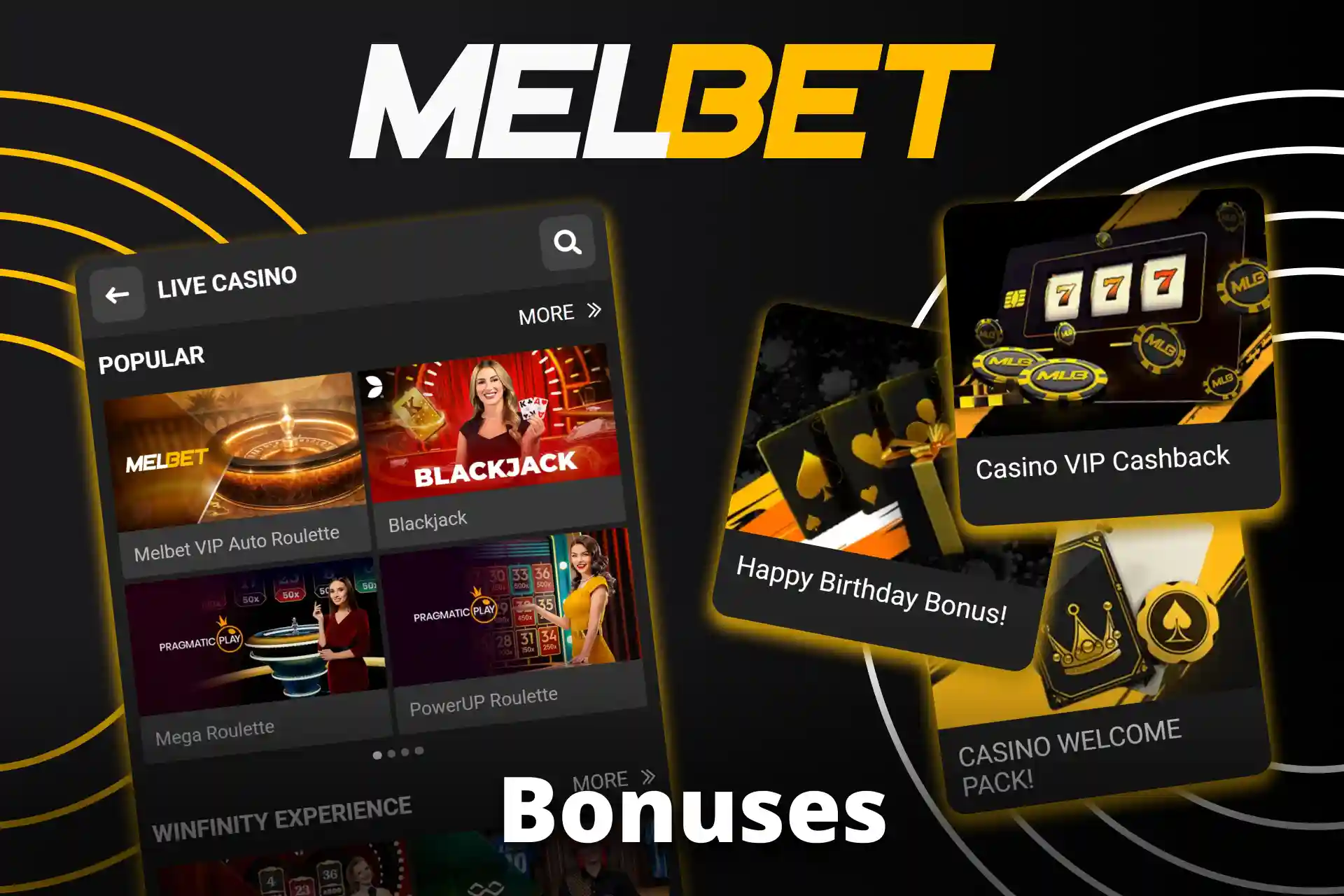 Melbet সকল ব্যবহারকারীকে গেমের জন্য বোনাস দেয়।