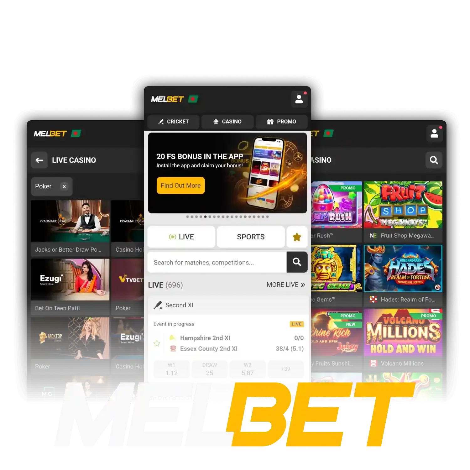 Use Melbet app for casino games and sports betting in Bangladesh.