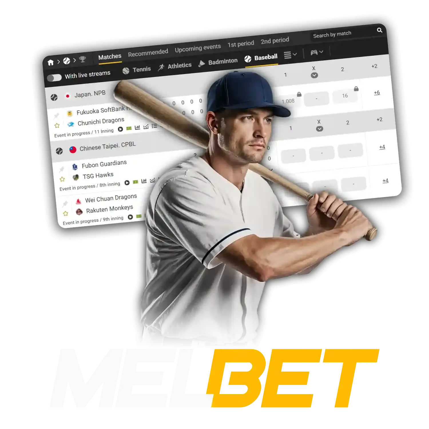 For baseball bets, choose Melbet.