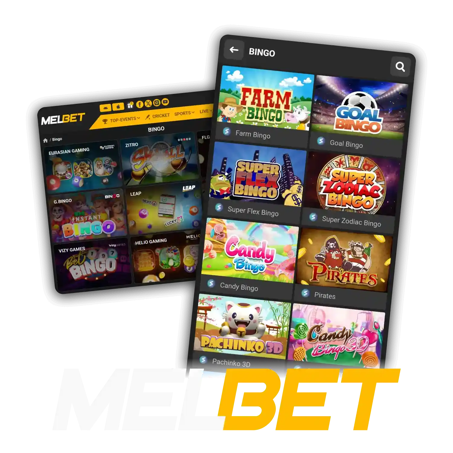 To play on Melbet, select Bingo.