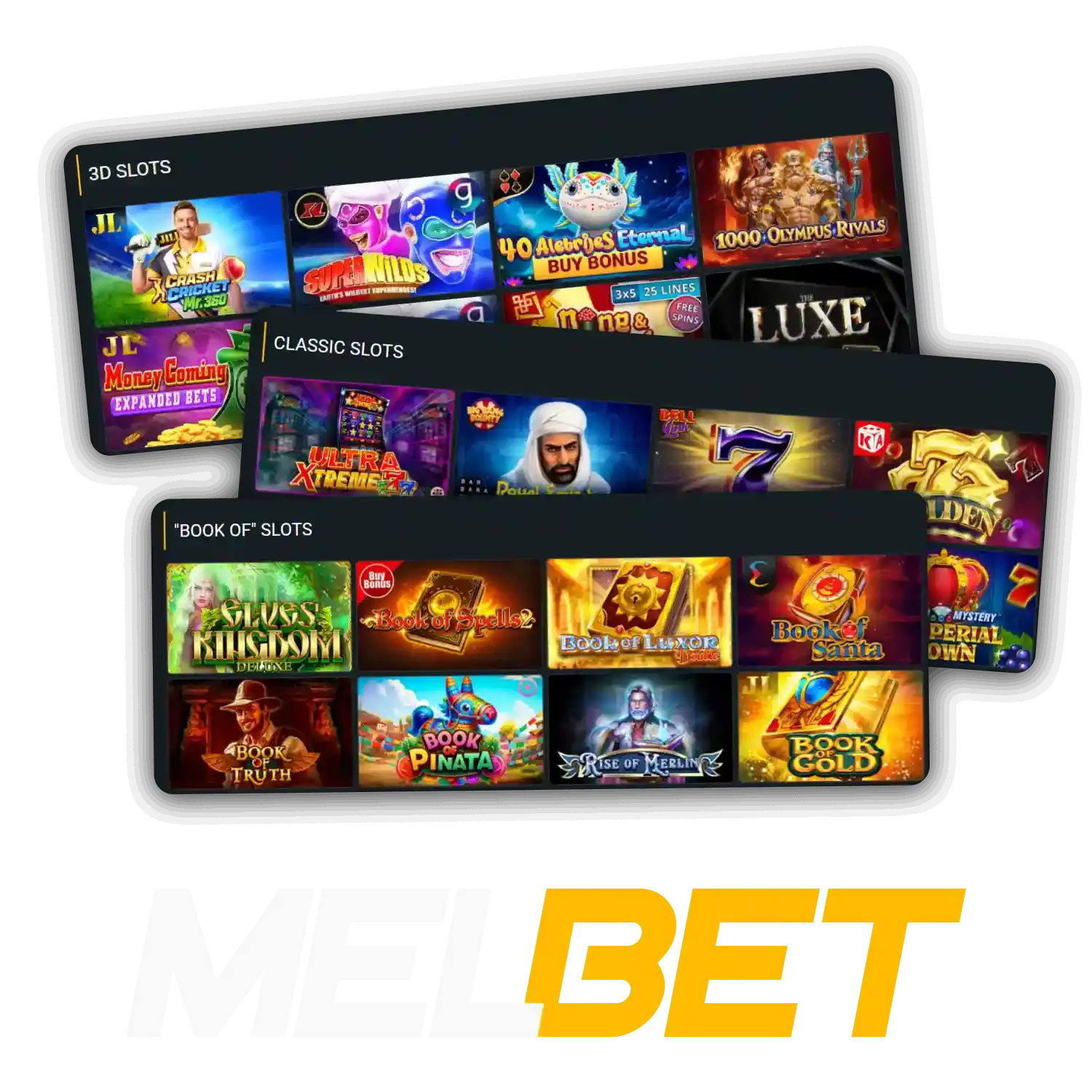 To play Slots, choose the Melbet service.
